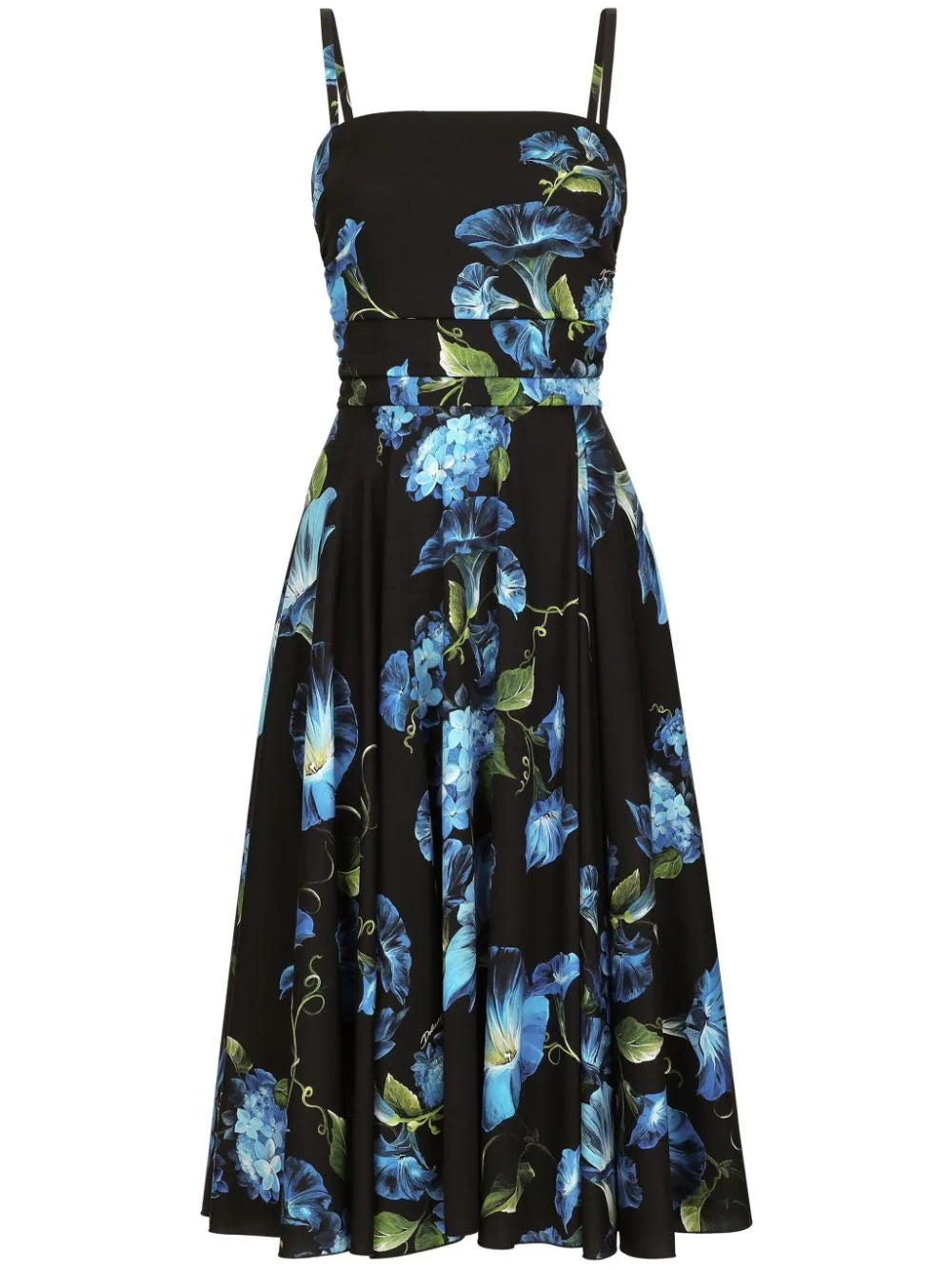 NEW Genuine Dolce & Gabbana Campanula-print midi dress (Please See Description)
