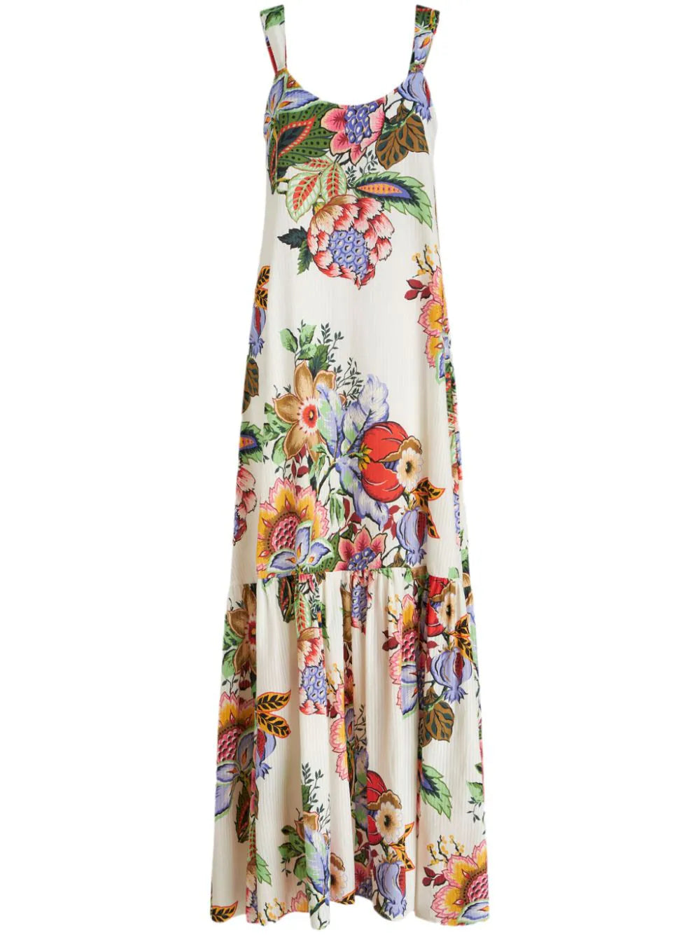 ETRO Floral-Print Cotton Blend Silk Maxi Dress Made In Itlay (PLEASE READ DESCRIPTION)