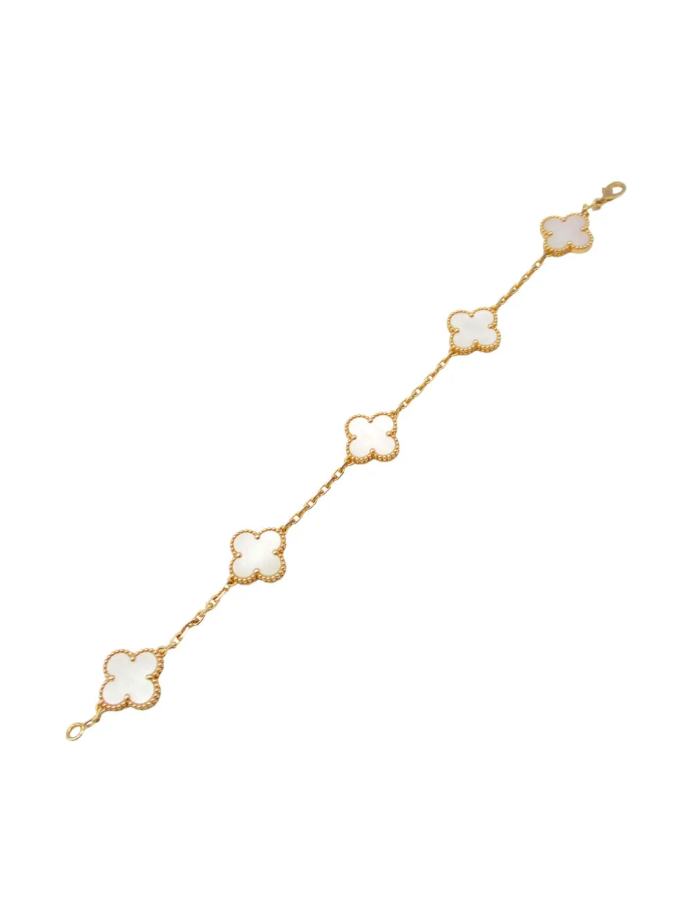 Van Cleef & Arpels 2010s 18K rose gold semi-custom Alhambra Bless 5 motifs bracelet