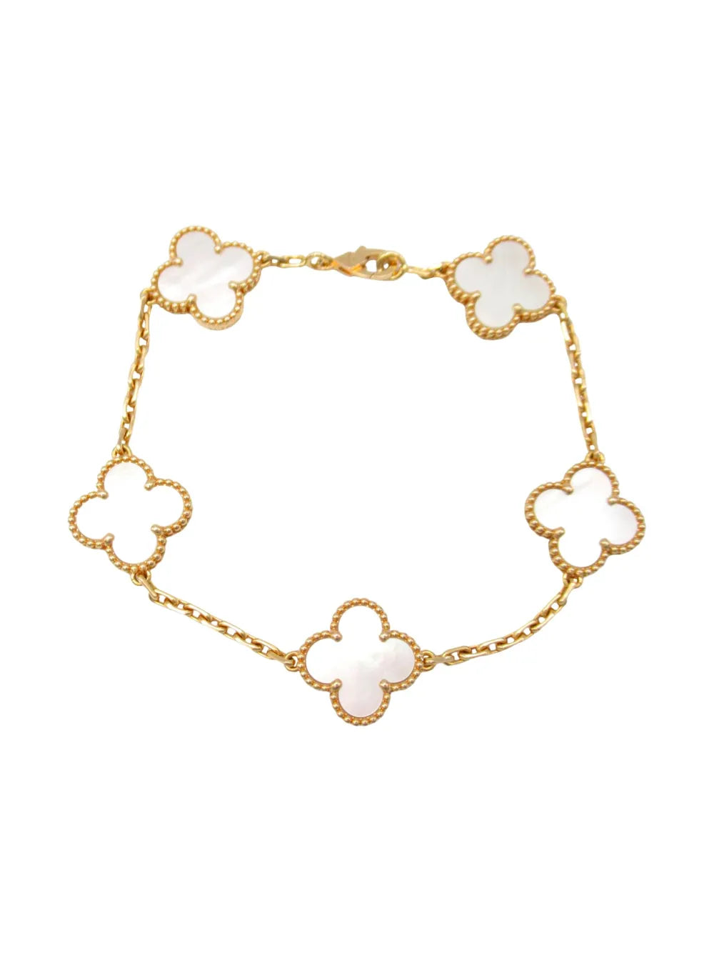 Van Cleef & Arpels 2010s 18K rose gold semi-custom Alhambra Bless 5 motifs bracelet