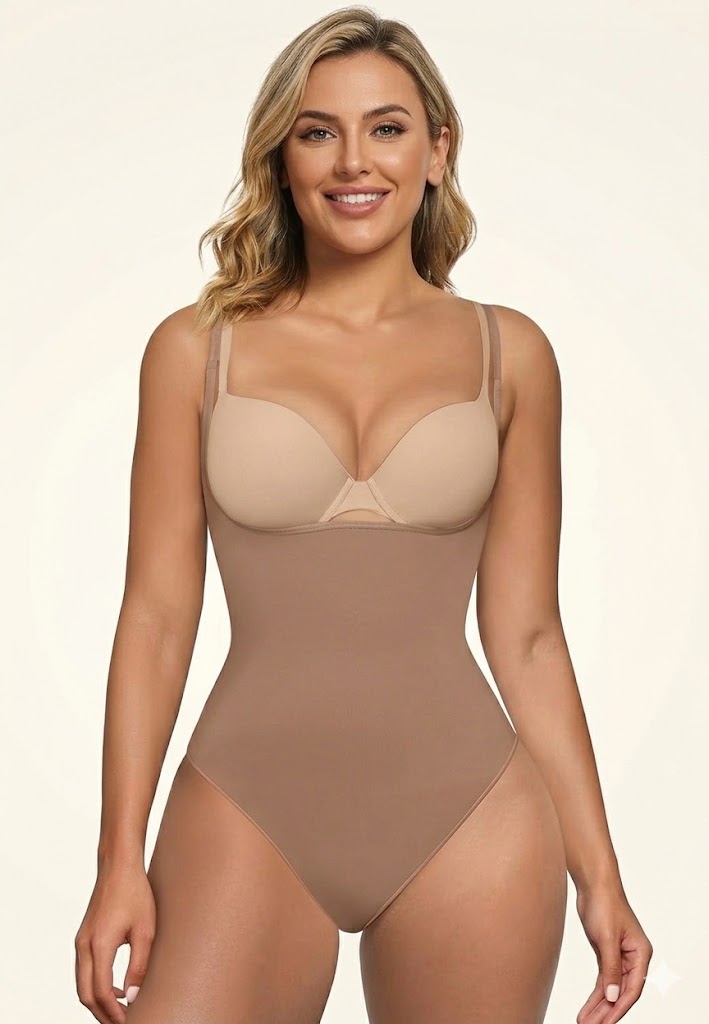 Open Bust Shapewear Bodysuit for Women – Seamless Tummy Control Body Shaper, Sculpting Compression Thong, Invisible Slimming Fit + 🚚 Free Worldwide Shipping 🎉 Extra 30% OFF at Checkout