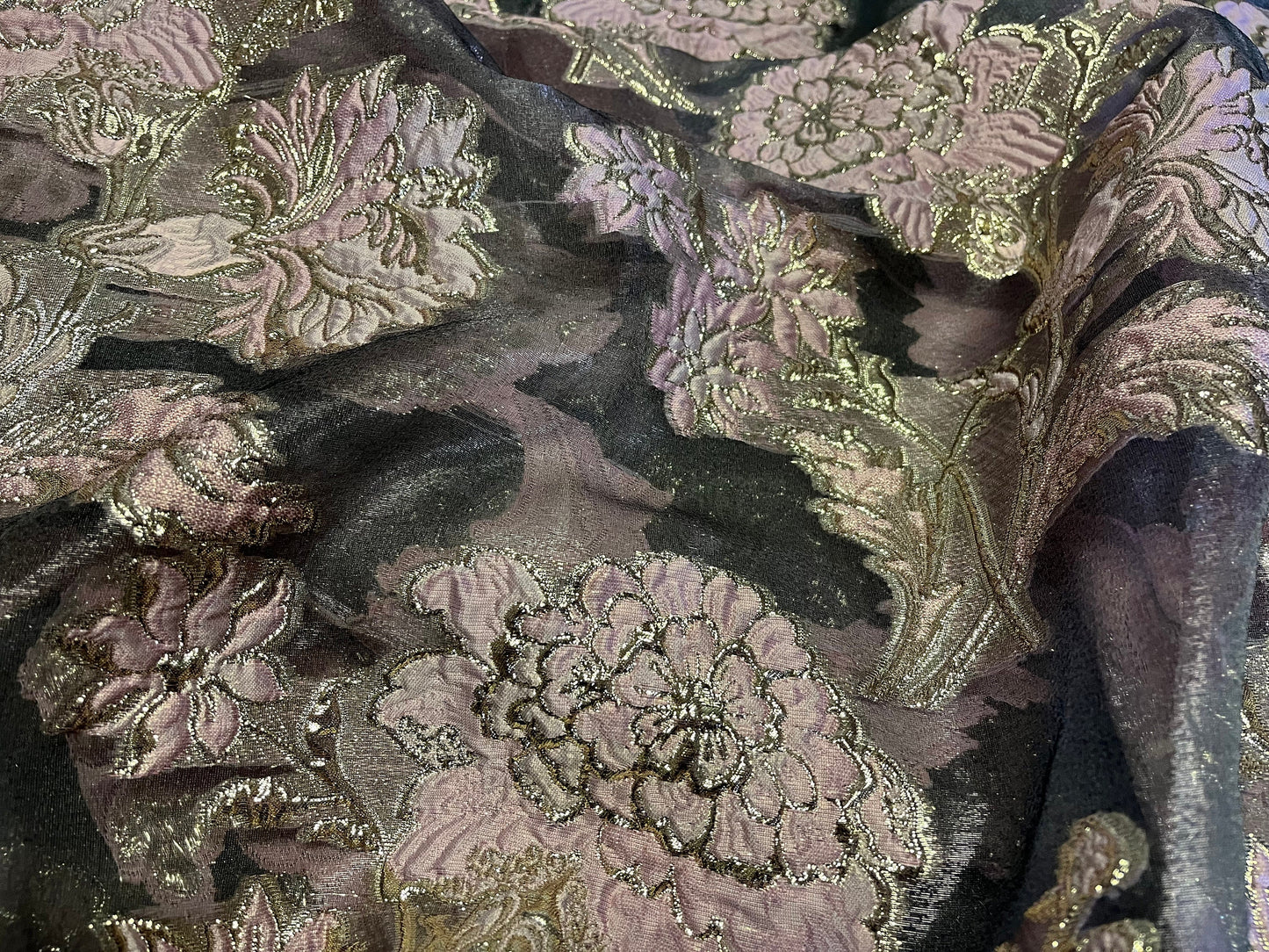 NEW High Class Organza Brocade Cloque Lurex Fabric