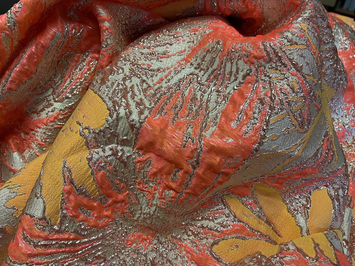 NEW High Class Floral Brocade Cloque Lurex Fabric