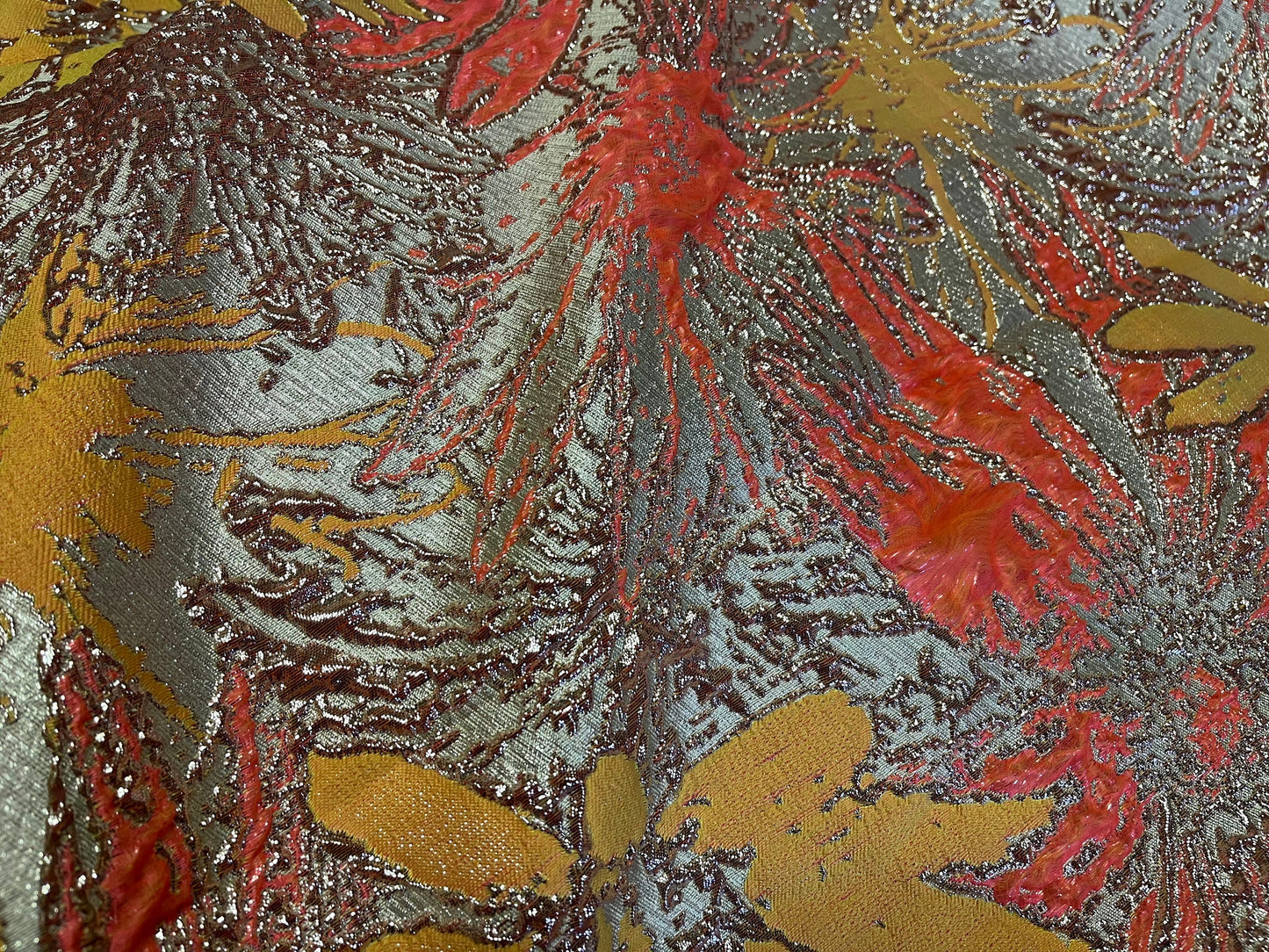 NEW High Class Floral Brocade Cloque Lurex Fabric