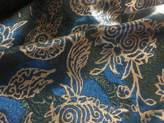 NEW High Class Floral Stretch Metallic Jacquard Brocade Fabric
