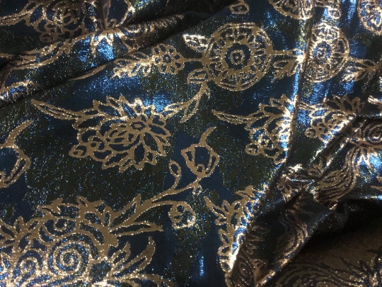 NEW High Class Floral Stretch Metallic Jacquard Brocade Fabric
