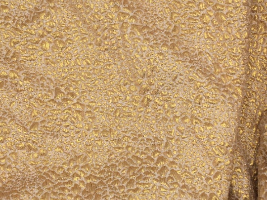 NEW High Class Gold Lurex Jacquard Cloque Fabric