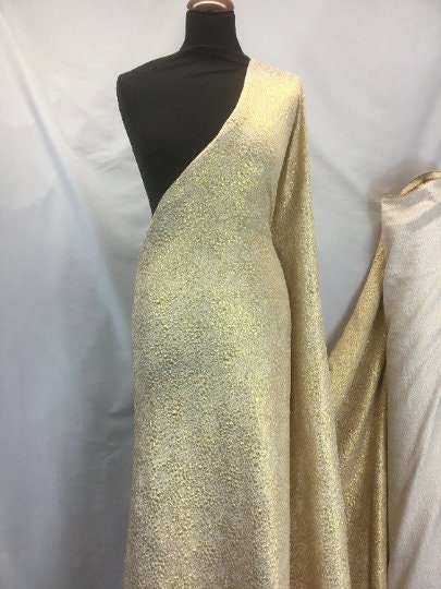 NEW High Class Gold Lurex Jacquard Cloque Fabric