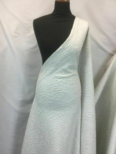 NEW High Class Ivory Silver Floral Jacquard Cloque Lurex Fabric