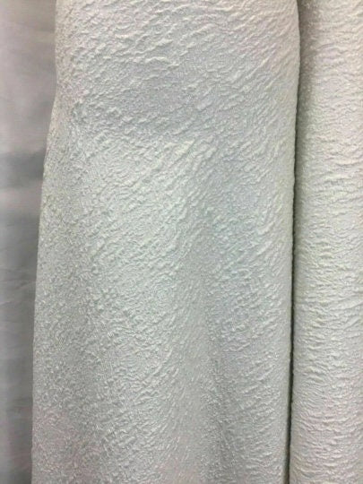 NEW High Class Ivory Silver Floral Jacquard Cloque Lurex Fabric