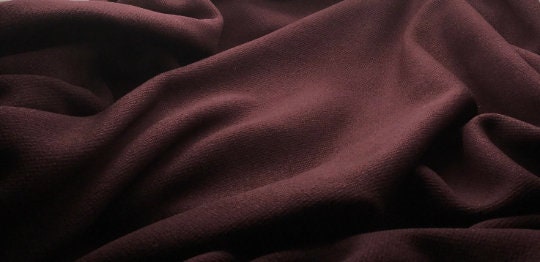 NEW High Class Aubergine Colour Lana Wool Cashmere Fabric