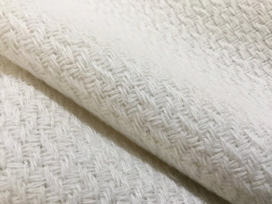 NEW High Class Ivory Tweed Boucle Fabric