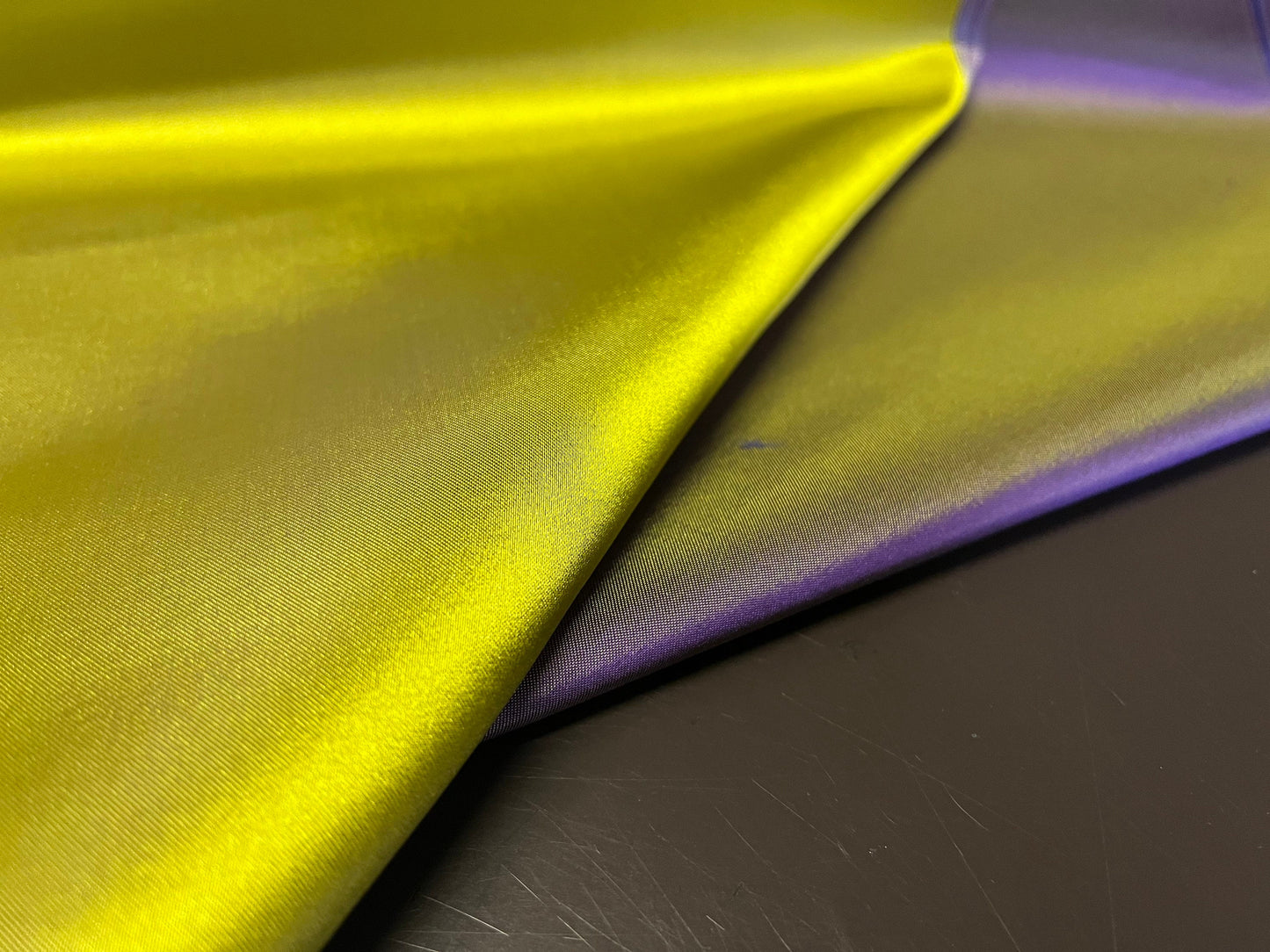 NEW High Class Two Tone Green Purple 100% Silk Slub Dupion Satin Fabric