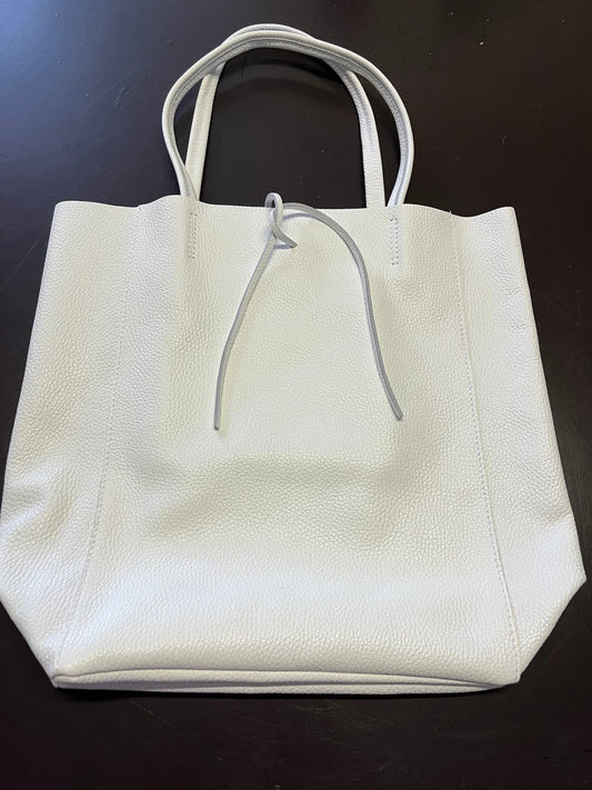 NEW High Class White Women's Genuine Leather Bag, Leather Tote Bag, Gift Bag, Shoulder Bag