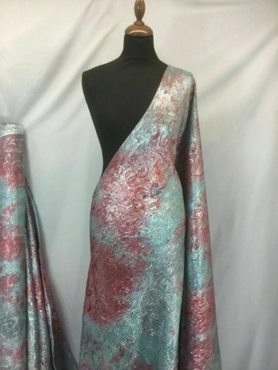 NEW High Class Jacquard Cloque Lurex Fabric