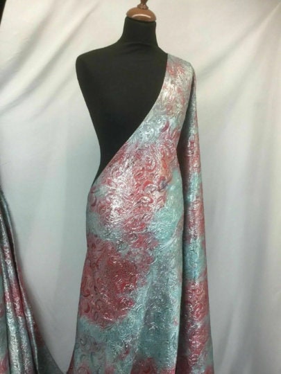 NEW High Class Jacquard Cloque Lurex Fabric