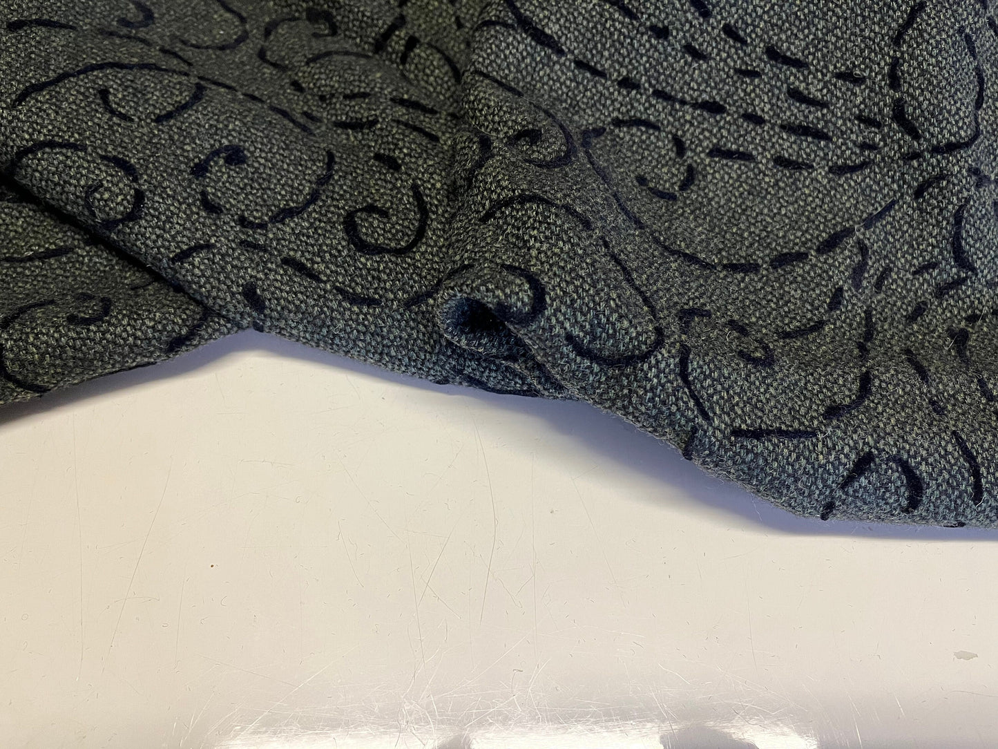 NEW High Class Embroidered Wool Cashmere Fabric