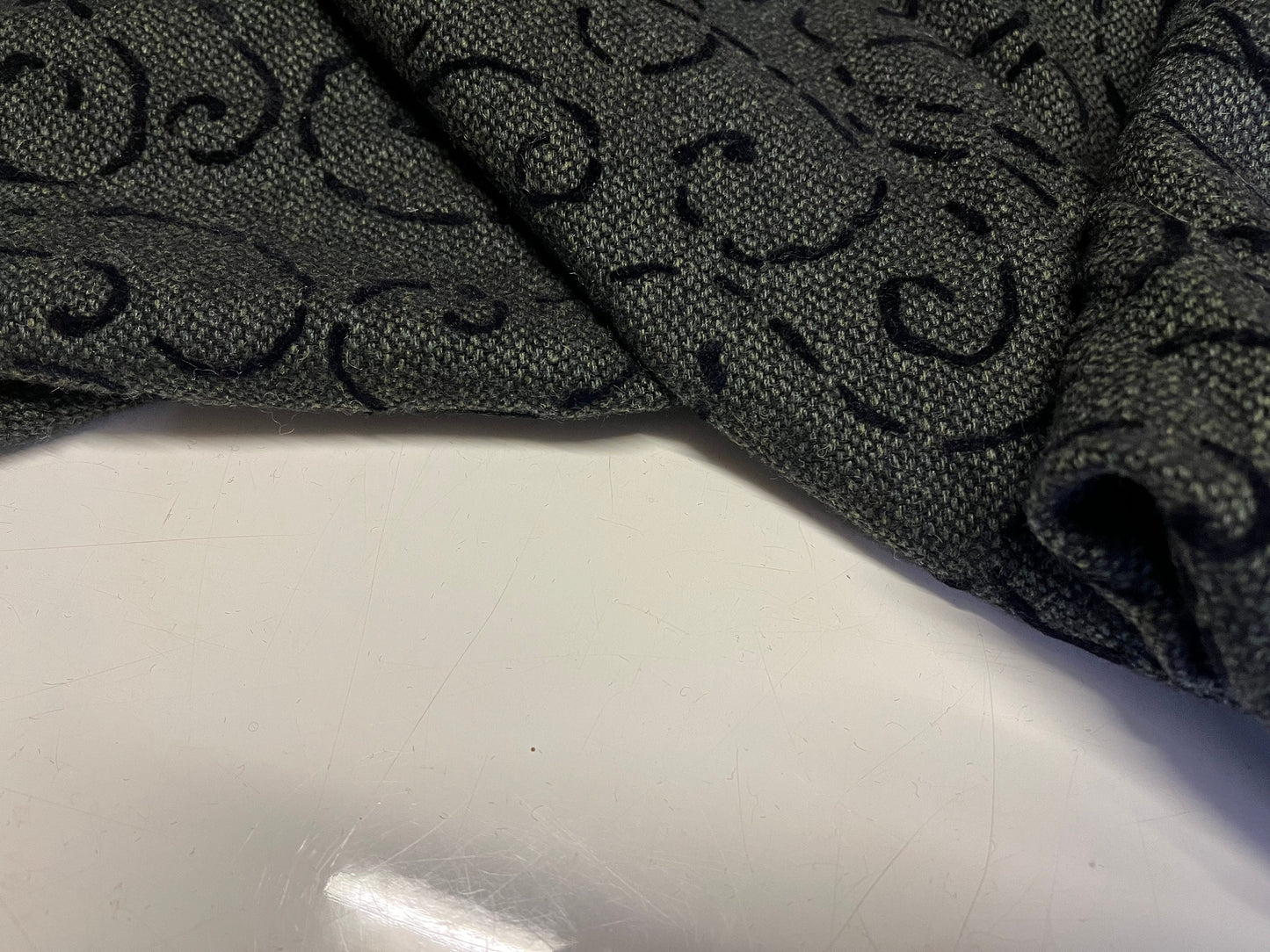 NEW High Class Embroidered Wool Cashmere Fabric