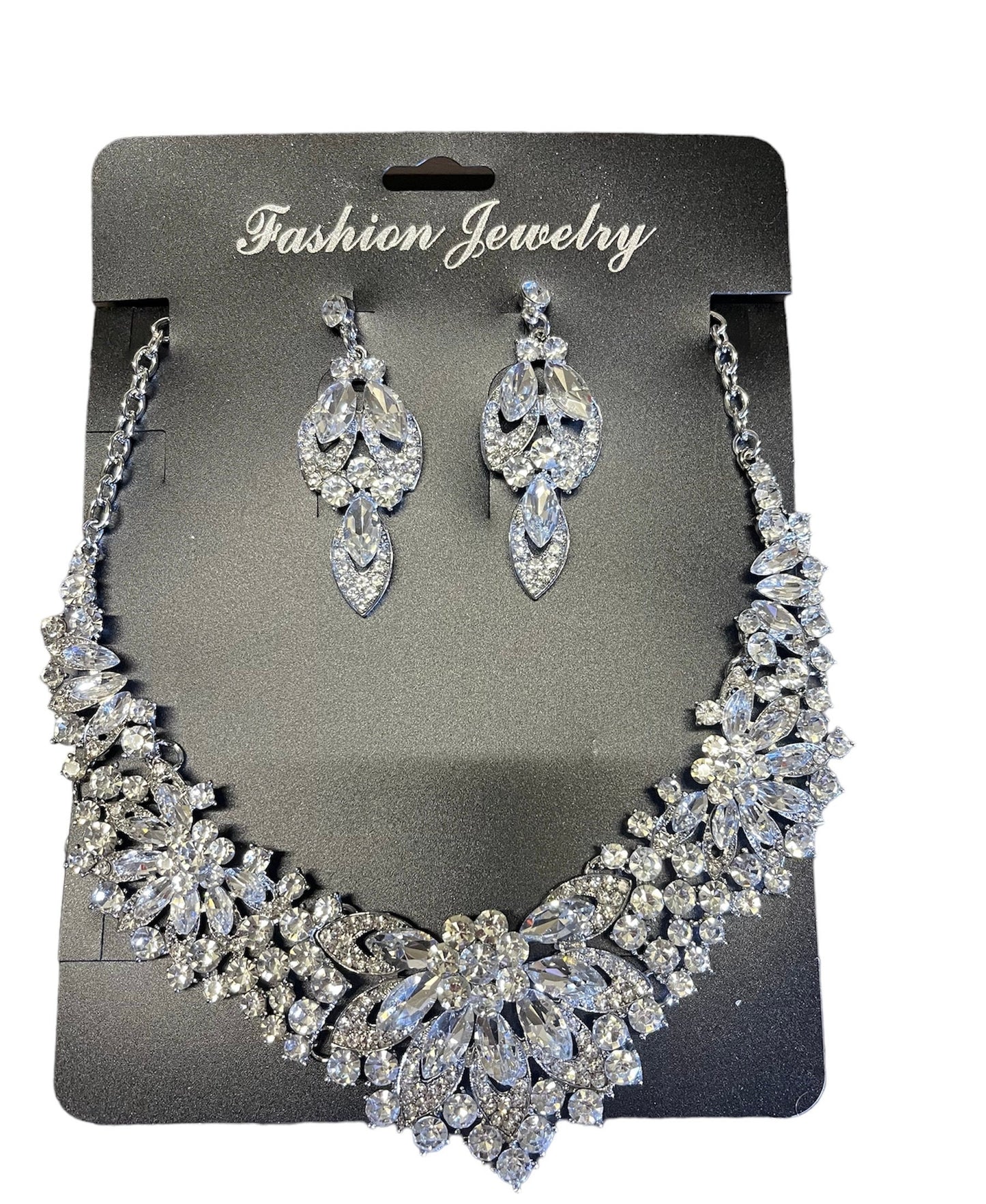 NEW High Class Womens Luxurious Flower Alloy Inlay Artificial Crystal Earring, Necklace Jewellery, Gift, Gift Jewellery, Fashion Jewellery
