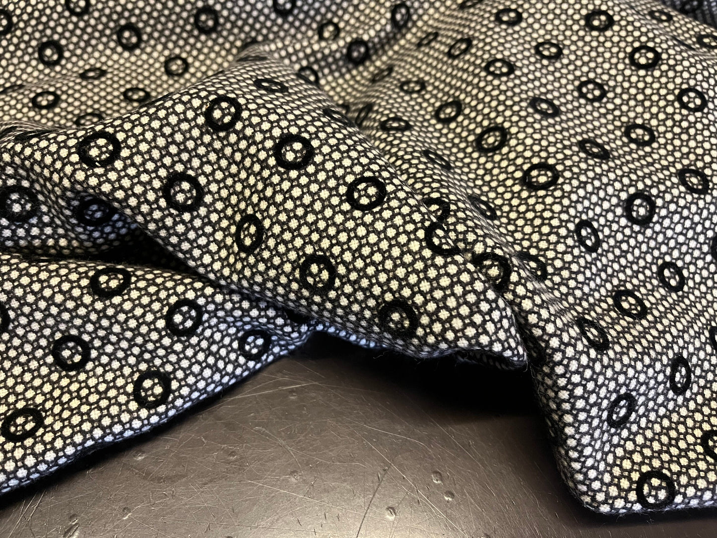 NEW High Class Embroidered Wool Cashmere Fabric