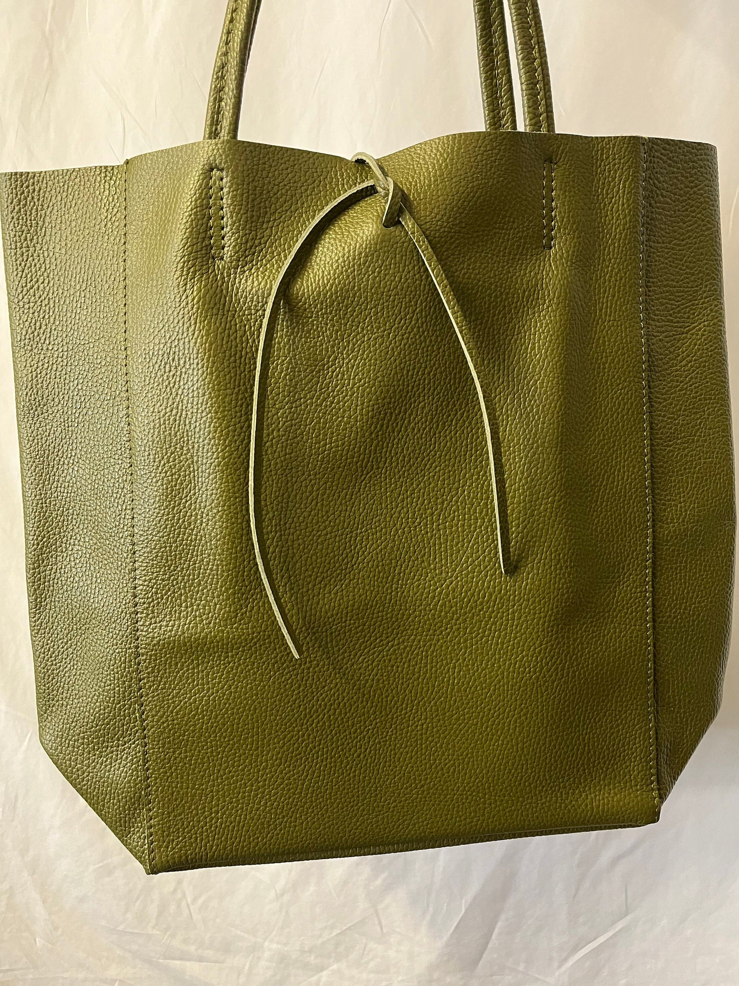 NEW High Class Olive Green Women's Genuine Leather Bag, Leather Tote Bag, Gift Bag, Shoulder Bag
