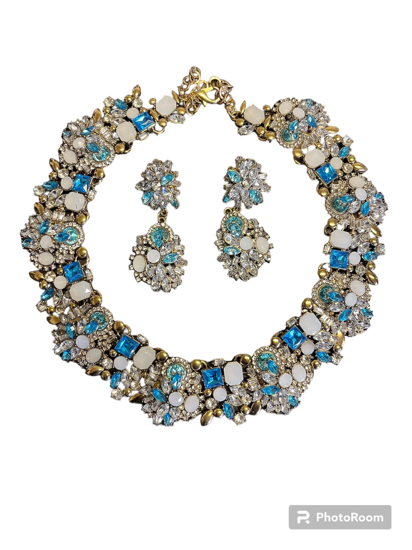 NEW High Class Womens Luxurious Geometric Artificial Gemstones Alloy Earring, Necklace Jewellery, Gift, Gift Jewellery, Fashion Jewellery