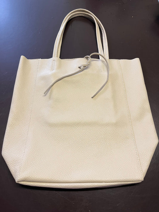 NEW High Class Cream Women's Genuine Leather Bag, Leather Tote Bag, Gift Bag, Shoulder Bag