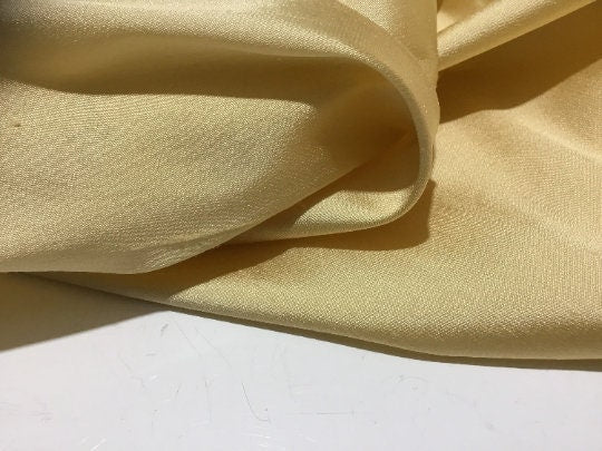 NEW High Class Gold Vanilla Stretch Silk Slub Dupion Fabric