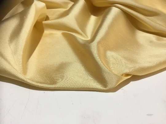 NEW High Class Gold Vanilla Stretch Silk Slub Dupion Fabric