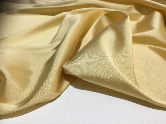 NEW High Class Gold Vanilla Stretch Silk Slub Dupion Fabric