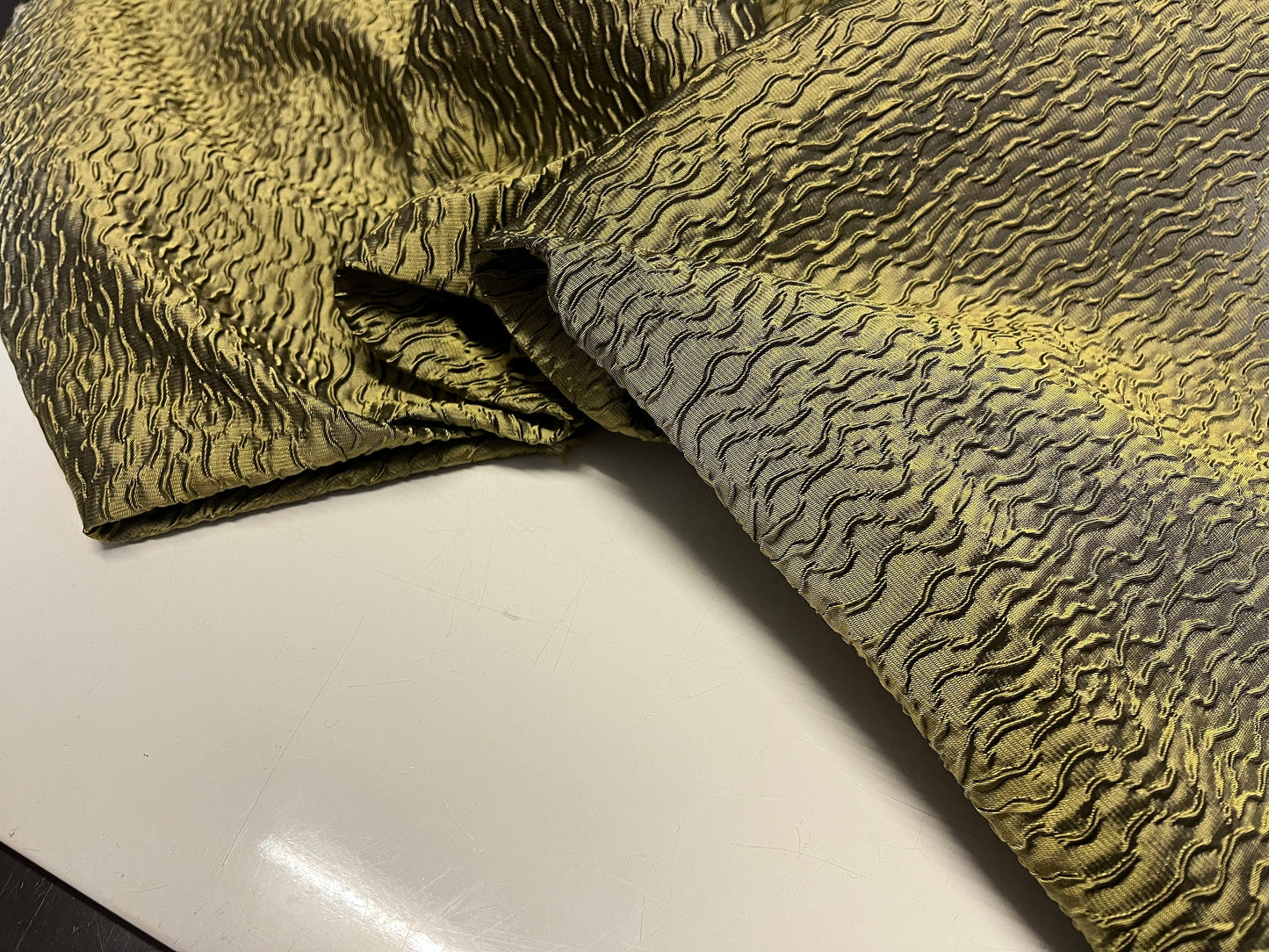 NEW High Class Pure Silk Shiny Jacquard Cloque Fabric