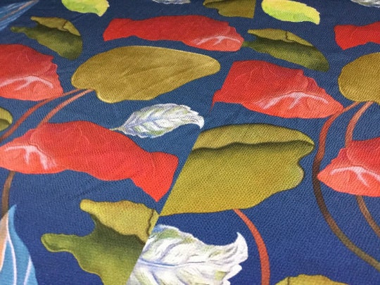 NEW Haute Italian 100% Silk Floral Picasso Print Fabric Made In Italy