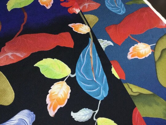 NEW Haute Italian 100% Silk Floral Picasso Print Fabric Made In Italy