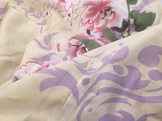 NEW Cotton Silk Floral Print Fabric
