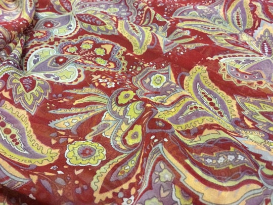 NEW High Class 100% Pure Silk Chiffon Floral Print Fabric