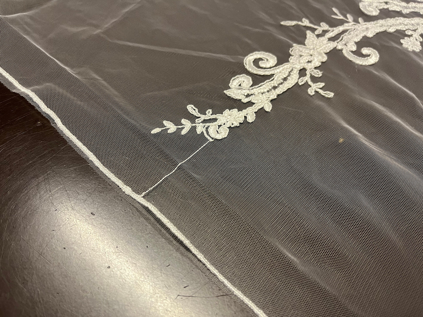 NEW High Class Bridal Embroidered Sequins Tulle Trim / Trimming