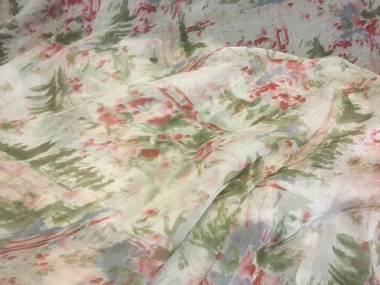 NEW High Class 100% Pure Silk Crinkle Chiffon Print Fabric