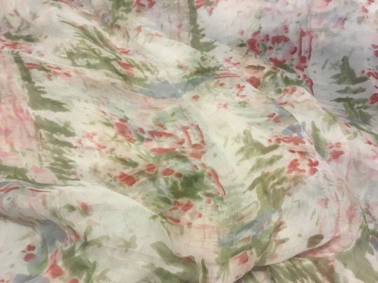 NEW High Class 100% Pure Silk Crinkle Chiffon Print Fabric