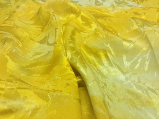 NEW High Class 100% Pure Silk Satin Jacquard Panel Fabric