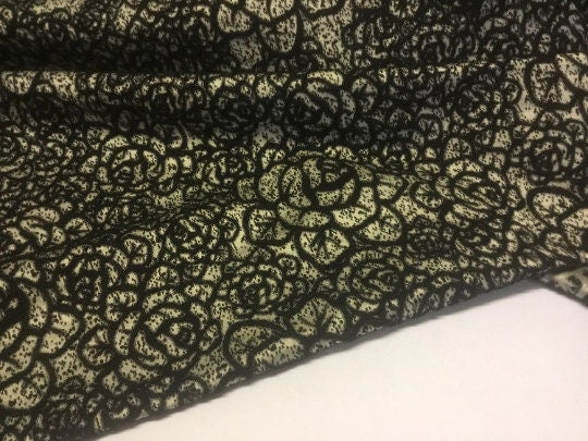 NEW High Class Silk Wool Jacquard Floral Fabric