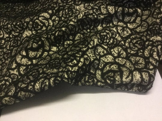 NEW High Class Silk Wool Jacquard Floral Fabric