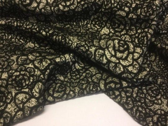 NEW High Class Silk Wool Jacquard Floral Fabric