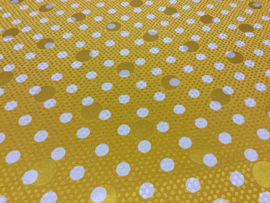 NEW High Class 100% Pure Silk Satin Jacquard Polka Dot Print Fabric