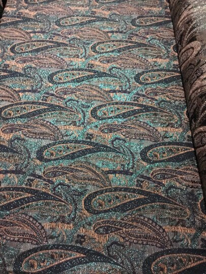NEW High Class Paisley Jacquard Lurex Fabric