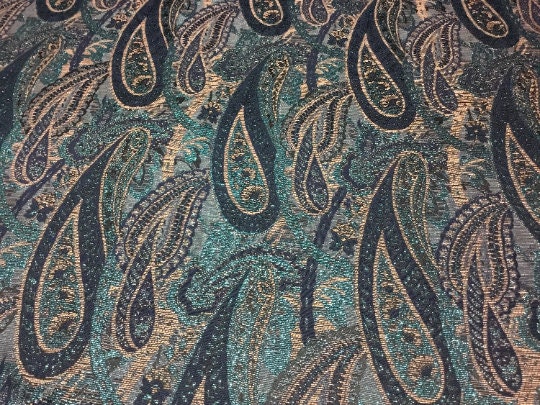 NEW High Class Paisley Jacquard Lurex Fabric