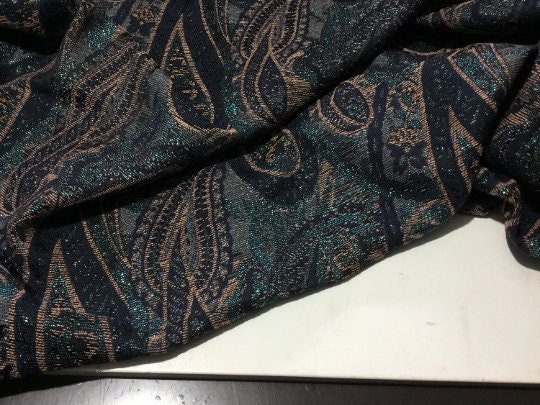 NEW High Class Paisley Jacquard Lurex Fabric