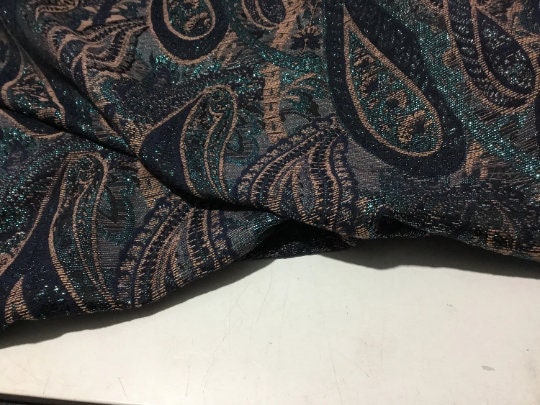NEW High Class Paisley Jacquard Lurex Fabric