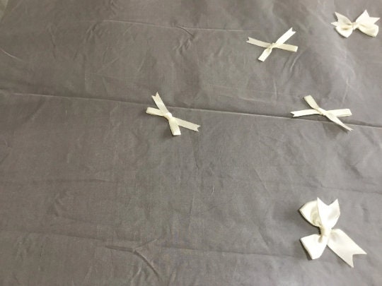 NEW Ivory 100% Pure Silk Organza Embroidered Ribbon Bridal Fabric