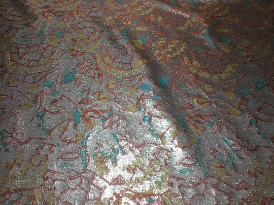 NEW High Class Silk Metallic Jacquard Fabric
