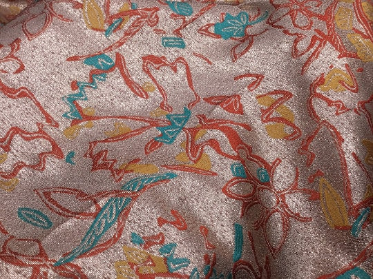 NEW High Class Silk Metallic Jacquard Fabric